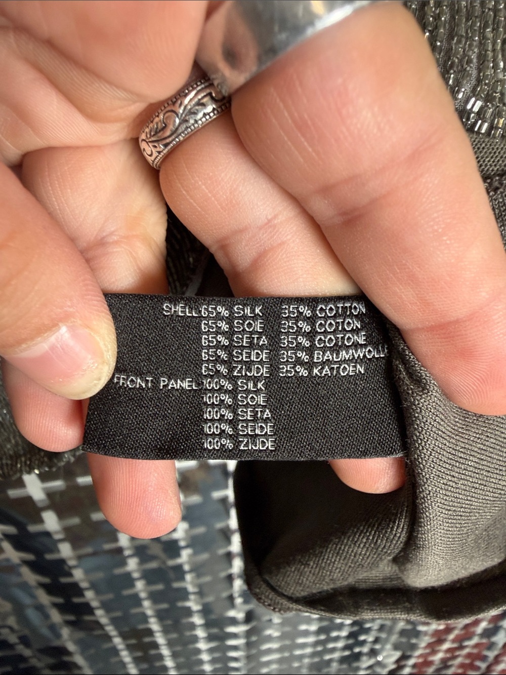 Ralph Lauren Metallic Tank Top in Gunmetal - Picture 3 of 5